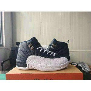 Nike Air Jordan 12 White Black Shoes