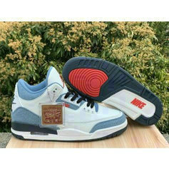 Nike Air Jordan 3 White Blue Shoes