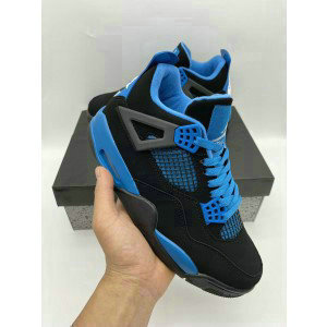 Nike Air Jordan 4 Black Blue shoes
