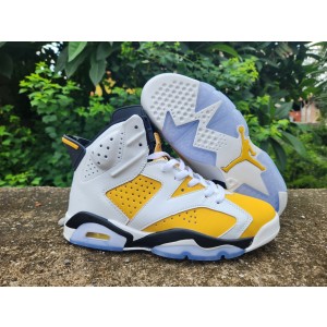 Nike Air Jordan 6 White Yellow Shoes