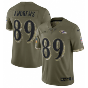 Nike Baltimore Ravens 89 Mark Andrews Olive 2022 Salute To Service Limited Men Jersey