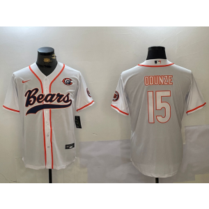 Nike Bears 15 Rome Odunze White Vapor Baseball Limited Men Jersey Nike Bears 15 Rome Odunze White Vapor Baseball Limited Men Jersey