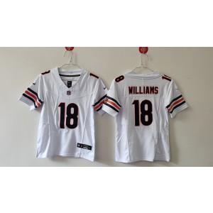Nike Bears 18 Caleb Williams White F.U.S.E. Vapor Limited Women Jersey