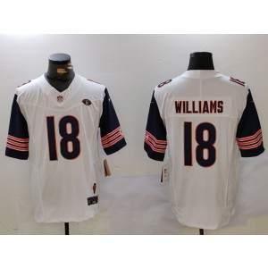 Nike Bears 18 Caleb Williams White Throwback F.U.S.E. Vapor Limited Men Jersey Nike Bears 18 Caleb Williams White Throwback F.U.S.E. Vapor Limited Men Jersey