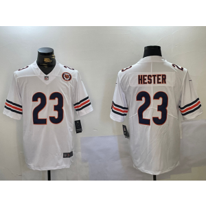 Nike Bears 23 Devin Hester White Team Logo Vapor Limited Men Jersey