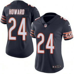 Nike Bears 24 Jordan Howard Navy Vapor Untouchable Limited Women Jersey