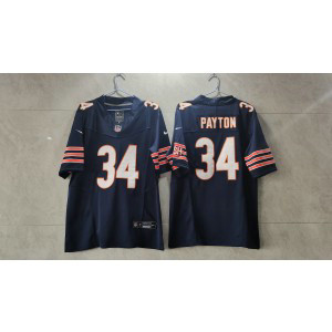 Nike Bears 34 Walter Payton Navy 2023 F.U.S.E Vapor Limited Men Jersey