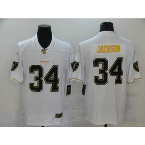 Nike Bears 34 Walter Payton White Gold 100th Season Vapor Limited Men Jersey