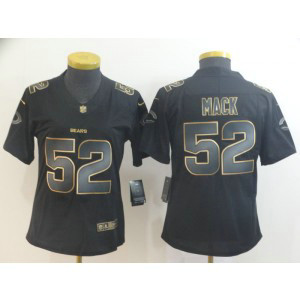 Nike Bears 52 Khalil Mack Black Gold Vapor Untouchable Limited Women Jersey Nike Bears 52 Khalil Mack Black Gold Vapor Untouchable Limited Women Jersey