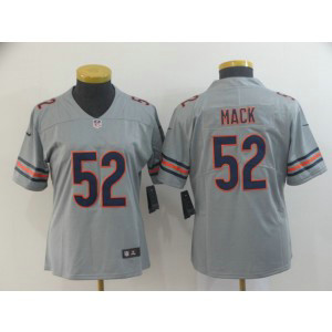 Nike Bears 52 Khalil Mack Gray Inverted Legend Women Jersey Nike Bears 52 Khalil Mack Gray Inverted Legend Women Jersey