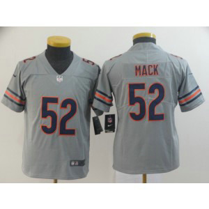 Nike Bears 52 Khalil Mack Gray Inverted Legend Youth Jersey