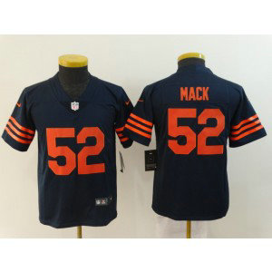 Nike Bears 52 Khalil Mack Navy Throwback Vapor Untouchable Limited Youth Jersey