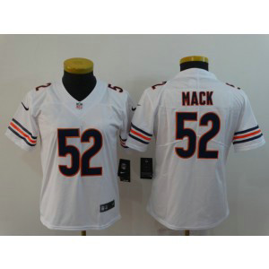 Nike Bears 52 Khalil Mack White Vapor Untouchable Limited Women Jersey