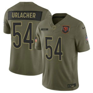 Nike Bears 54 Brian Urlacher Olive 2025 Salute to Service F.U.S.E. Vapor Limited Men Jersey