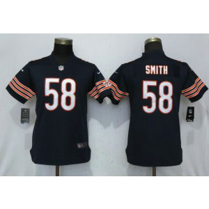 Nike Bears 58 Roquan Smith Navy Vapor Untouchable Limited Women Jersey