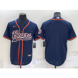 Nike Bears Blank Blue Vapor Baseball Limited Men Jersey