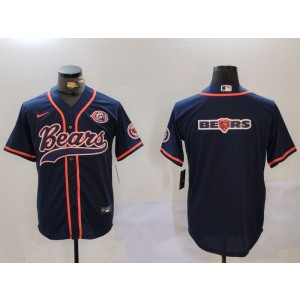 Nike Bears Blank Navy Vapor Baseball Logo Limited Men Jersey Nike Bears Blank Navy Vapor Baseball Logo Limited Men Jersey