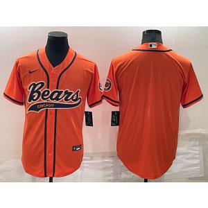 Nike Bears Blank Orange Baseball Men Jersey