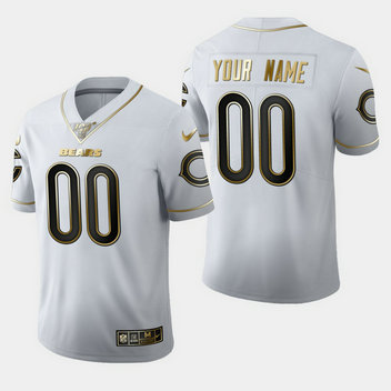 Nike Bears Customized White 100th Season Vapor Untouchable Limited Jersey