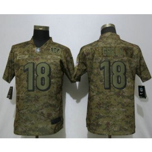 Nike Bengals 18 A.J. Green 2018 Camo Salute to Service Limited Women Jersey