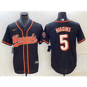 Nike Bengals 5 Tee Higgins Black Baseball Vapor Limited Men Jersey Nike Bengals 5 Tee Higgins Black Baseball Vapor Limited Men Jersey