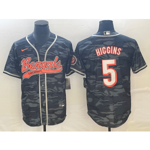 Nike Bengals 5 Tee Higgins Camo Baseball Vapor Limited Men Jersey