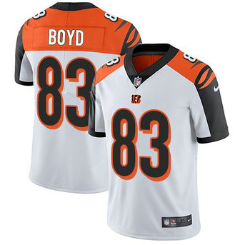 Nike Bengals 83 Tyler Boyd White Vapor Untouchable Limited Jersey Nike Bengals 83 Tyler Boyd White Vapor Untouchable Limited Jersey