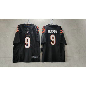 Nike Bengals 9 Joe Burrow Black 2023 F.U.S.E Vapor Limited Men Jersey Nike Bengals 9 Joe Burrow Black 2023 F.U.S.E Vapor Limited Men Jersey