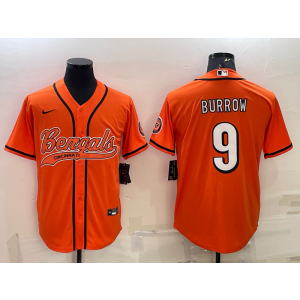 Nike Bengals 9 Joe Burrow Orange Vapor Baseball Limited Men Jersey Nike Bengals 9 Joe Burrow Orange Vapor Baseball Limited Men Jersey