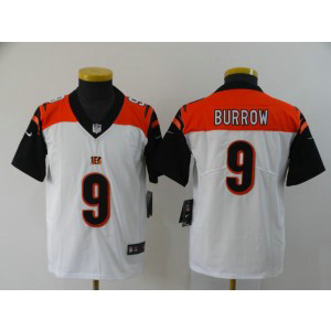 Nike Bengals 9 Joe Burrow White Vapor Untouchable Limited Youth Jersey