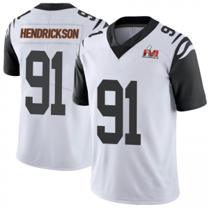 Nike Bengals 91 Trey Hendrickson White Super Bowl LVI Color Rush Limited Men Jersey