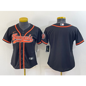 Nike Bengals Blank Black Vapor Baseball Limited Women Jersey
