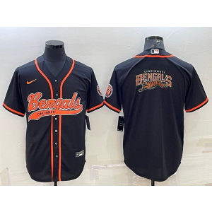 Nike Bengals Blank Black Vapor Baseball Logo Limited Men Jersey