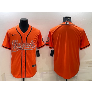 Nike Bengals Blank Orange Vapor Baseball Limited Men Jersey