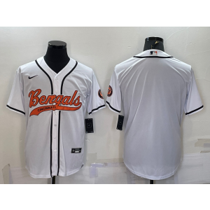 Nike Bengals Blank White Vapor Baseball Limited Men Jersey