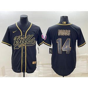 Nike Bills 14 Diggs Black Gold Vapor Baseball Limited Men Jersey