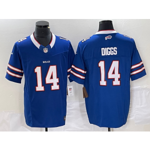 Nike Bills 14 Stefon Digg Blue 2023 F.U.S.E Vapor Limited Men Jersey