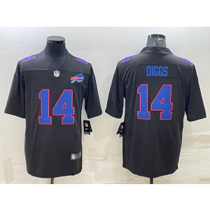 Nike Bills 14 Stefon Diggs Black Blue Vapor Limited Men Jersey