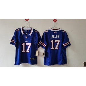 Nike Bills 17 Josh Allen Blue F.U.S.E. Vapor Limited Youth Jersey