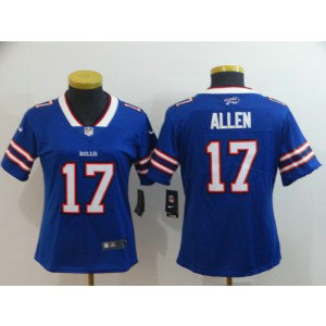 Nike Bills 17 Josh Allen Blue Vapor Untouchable Limited Women Jersey
