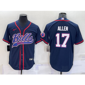 Nike Bills 17 Josh Allen Navy Vapor Baseball Limited Men Jersey Nike Bills 17 Josh Allen Navy Vapor Baseball Limited Men Jersey