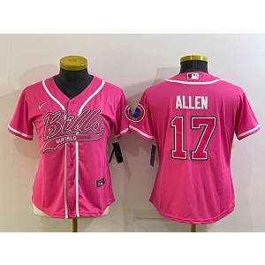 Nike Bills 17 Josh Allen Pink Vapor Baseball Limited Women Jersey