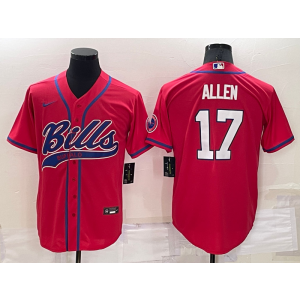 Nike Bills 17 Josh Allen Red Vapor Baseball Limited Men Jersey