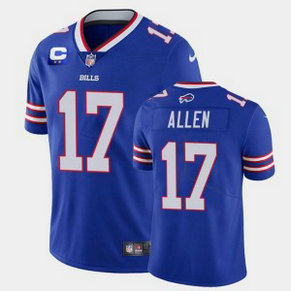 Nike Bills 17 Josh Allen Royal With C Patch Vapor Untouchable Limited Men Jersey