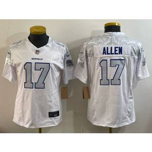 Nike Bills 17 Josh Allen White 2025 Rivalries F.U.S.E. Vapor Limited Women Jersey