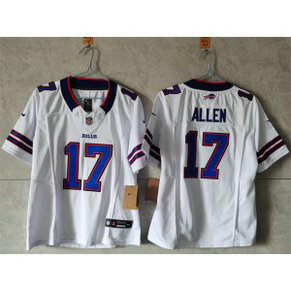 Nike Bills 17 Josh Allen White F.U.S.E. Vapor Limited Women Jersey(Run Small)