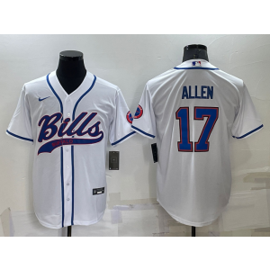Nike Bills 17 Josh Allen White Vapor Baseball Limited Men Jersey Nike Bills 17 Josh Allen White Vapor Baseball Limited Men Jersey