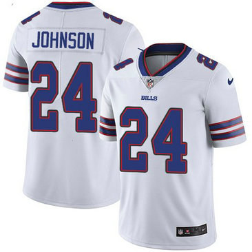 Nike Bills 24 Taron Johnson White Vapor Untouchable Limited Jersey