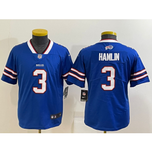 Nike Bills 3 Damar Hamlin Blue Vapor Untouchable Limited Youth Jersey