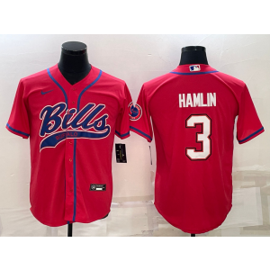 Nike Bills 3 Damar Hamlin Red Vapor Baseball Limited Men Jersey